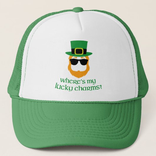 Casquette Où sont mes charmes chanceux ? St Patrick Day Lepr (Devant)