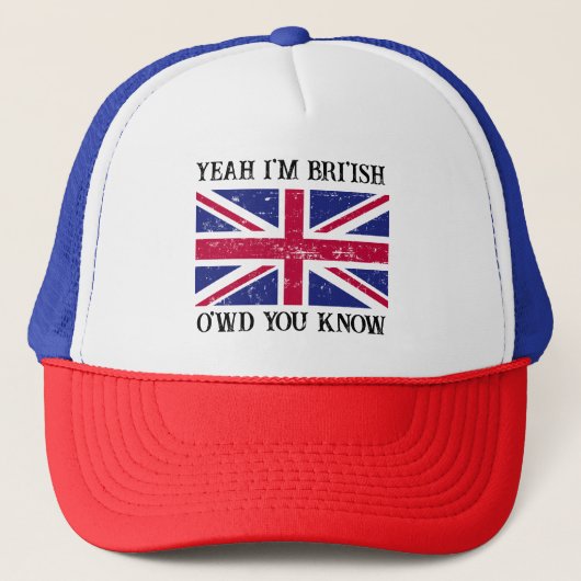 Casquette Ouais, Je Suis Britannique Comment Connais-Tu Mème (Devant)