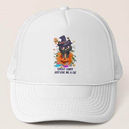 Casquette Oubliez Les Bonbons, Donnez-Moi Juste Un Chat (Devant)