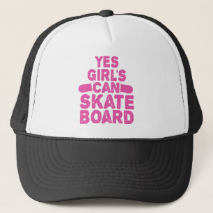 Casquette Oui Girl's can SkateBoard Funny Skate Girl Lover