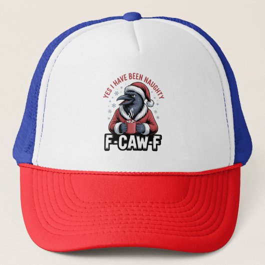 Casquette Oui, j'ai été vilain F-Caw-F drôle de Noël  (Devant)