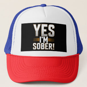 Casquette Oui, je suis sobre mensonges blancs fête créative