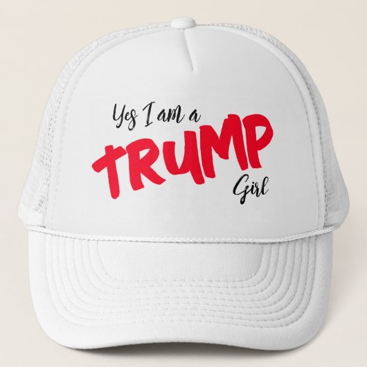 Casquette Oui, je suis une fille Trump (Devant)