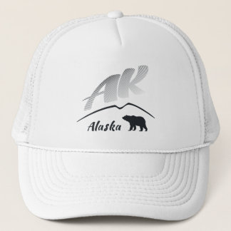 Casquette Ours (AK) brun de Kodiak de l'Alaska - logo noir