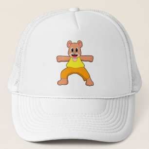 Casquette Ours au Yoga en position debout
