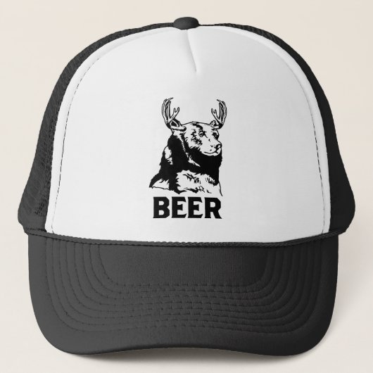 Casquette Ours + Cerfs communs = bière (Devant)
