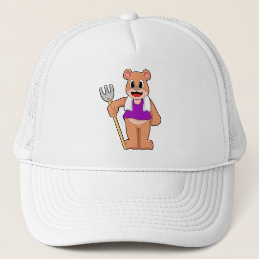 Casquette Ours comme fermier avec le gâteau (Devant)