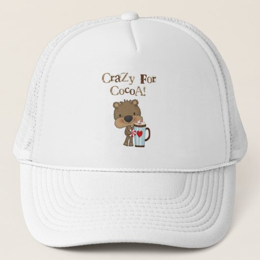 Casquette Ours de garçon fou pour des vacances de cacao (Devant)