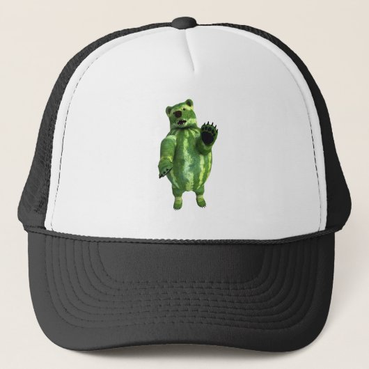 Casquette Ours de pastèques vertes amusantes (Devant)