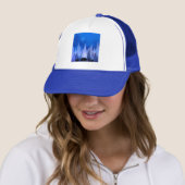 CASQUETTE OURS DES MONTAGNES GÉOMÉTRIQUES BLEUS (En situation)