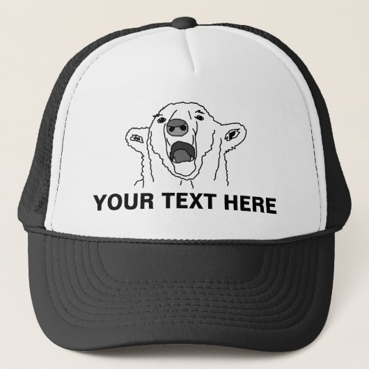 Casquette Ours Polaire Et Votre Texte (Devant)