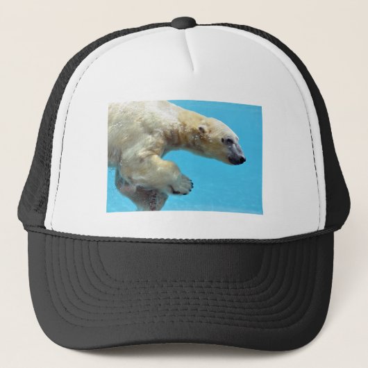 Casquette Ours polaire nageant sous l'eau (Devant)