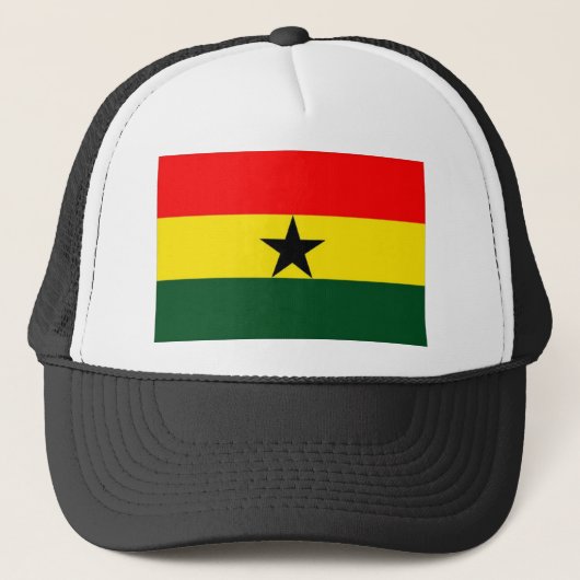 CASQUETTE PAC DE CAMIONNAGE DE DRAPEAU DU GHANA (Devant)