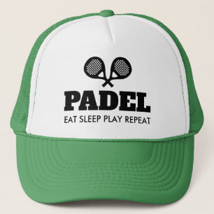 Casquette Padel Manger le sommeil Jouer Répéter la couleur p