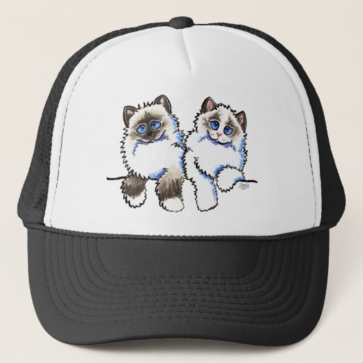 Casquette Paire de chats Ragdoll de poupées Off-Leash Art™ (Devant)