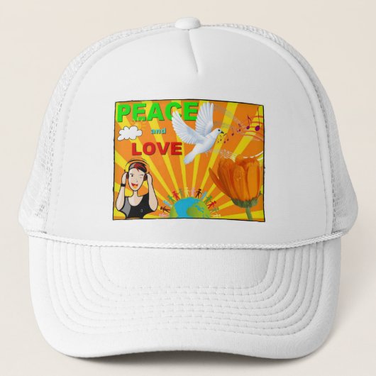 Casquette Paix & Amour (Devant)