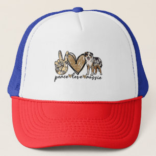 Casquette Paix, Amour, Aussie, Chien Berger Australien, Anim