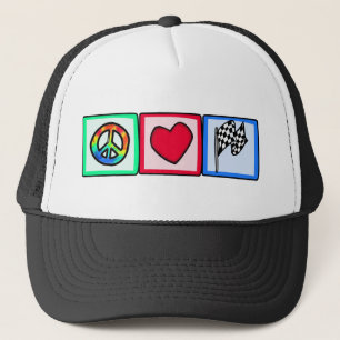 Casquette Paix, Amour, Course