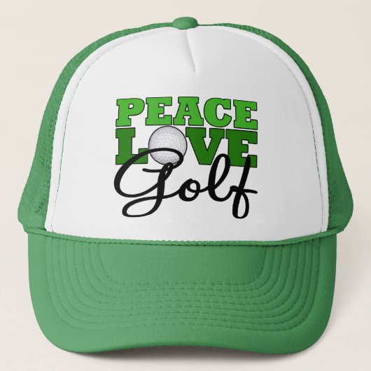 Casquette Paix, Amour & Golf (Devant)