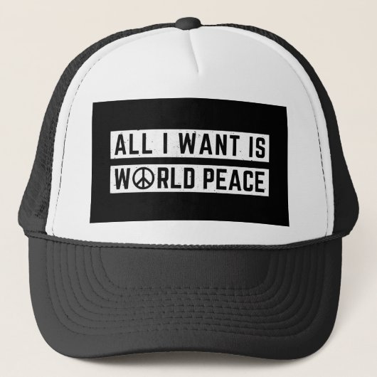 Casquette Paix mondiale (Devant)