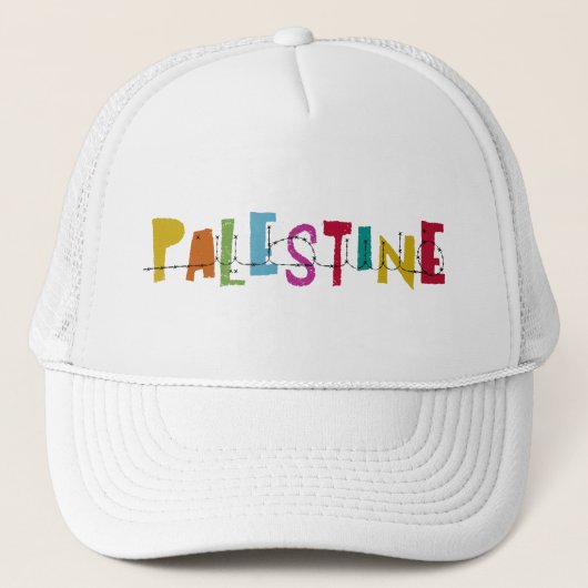 Casquette PALESTINE Nom arabe Coloré (Devant)