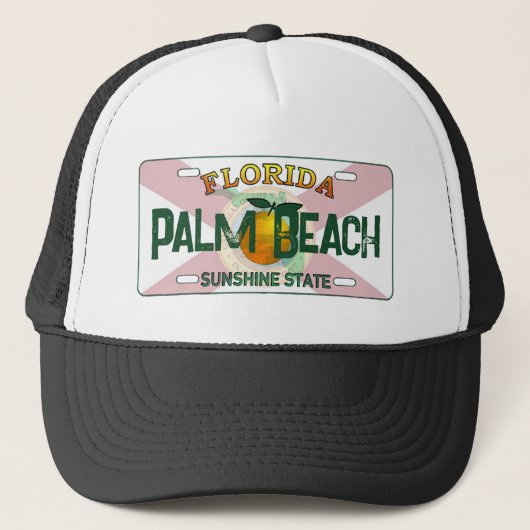 Casquette Palm Beach Florida plaque d'immatriculation casque (Devant)