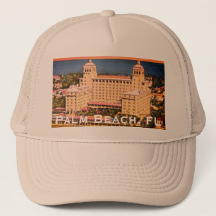 Casquette Palm Beach, Floride - Vintage Skyline Photo