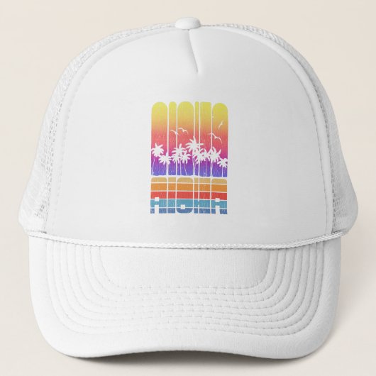 Casquette Palm Trees Beach Vacances tropicales Aloha (Devant)