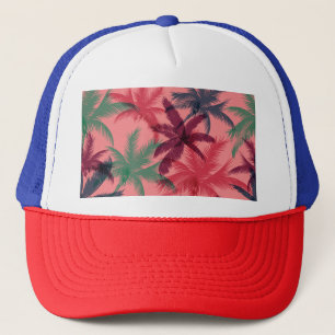 Casquette Palmiers tropicaux : Motif sans couture