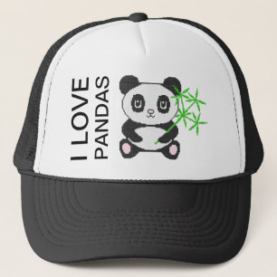 Casquette Panda à points croisés drôle