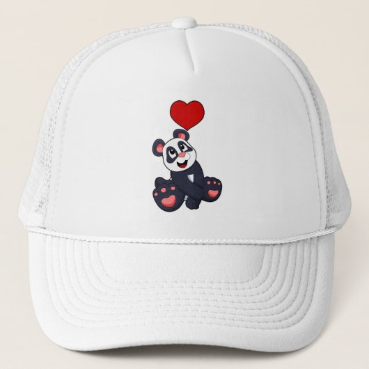 Casquette Panda avec coeur (Devant)
