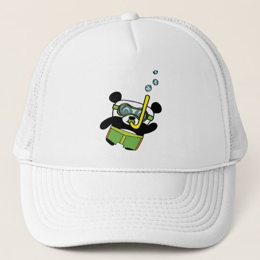 Casquette Panda en maillot de bain (Devant)