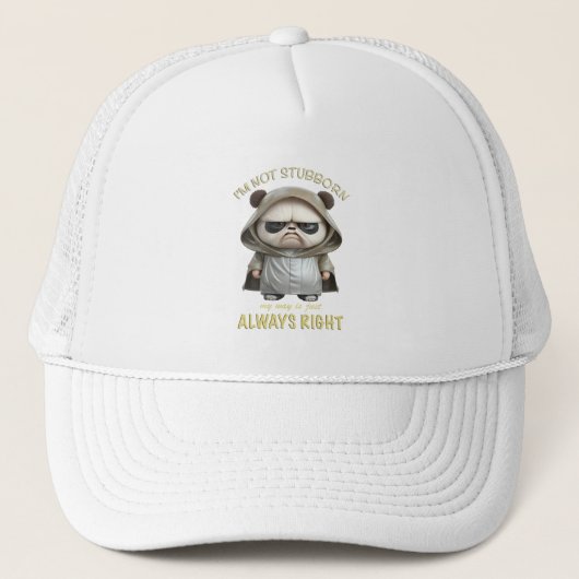 Casquette Panda Je ne suis pas têtu Mon chemin est toujours (Devant)
