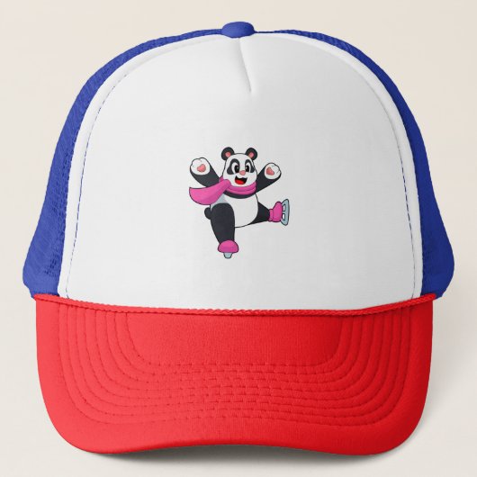 Casquette Panda Patinage sur glace Patins sur glace (Devant)