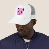 Casquette Panda - rose et bleu foncé (En situation)