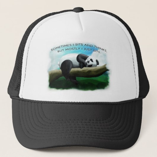 Casquette Panda se reposant (Devant)