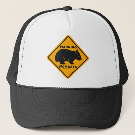 Casquette Panneau d'avertissement de wombat (Devant)