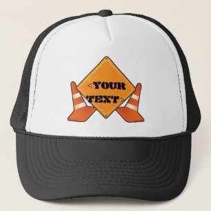 CASQUETTE PANNEAU DE CHANTIER PERSONNALISABLE, <YOUR TEXT>