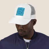 Casquette Panneau de paix bleu (En situation)