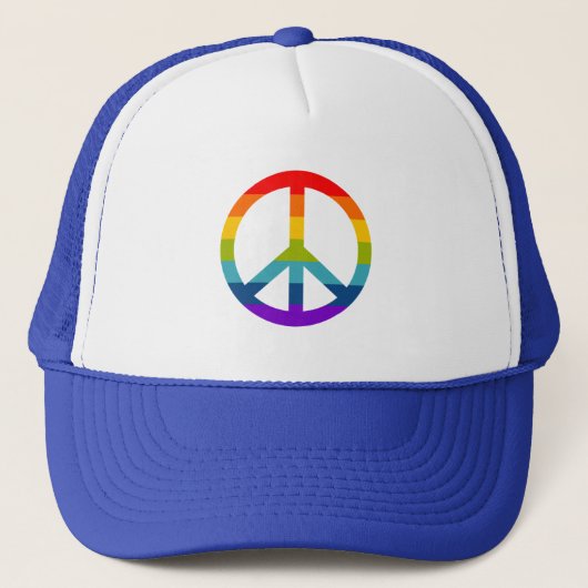 Casquette Panneau de paix Rainbow (Devant)