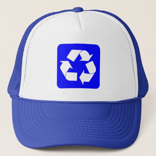 Casquette Panneau de recyclage - Bleu (Devant)