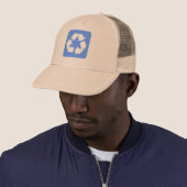 Casquette Panneau de recyclage - Bleu bébé (En situation)