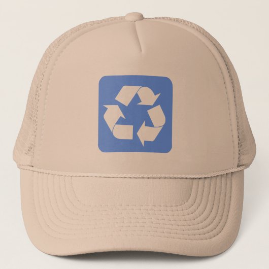 Casquette Panneau de recyclage - Bleu bébé (Devant)