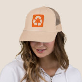 Casquette Panneau de recyclage - orange (En situation)