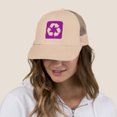 Casquette Panneau de recyclage - violet (En situation)