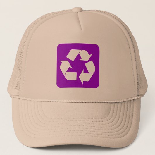 Casquette Panneau de recyclage - violet (Devant)