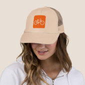 Casquette Panneau de vélo - Blanc (En situation)