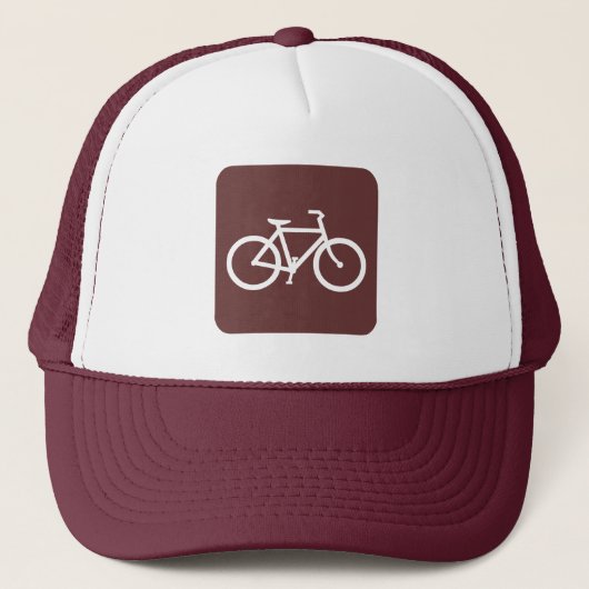 Casquette Panneau de vélo - Brown foncé (Devant)