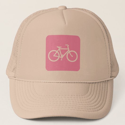 Casquette Panneau de vélo - Rose (Devant)