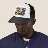 Casquette pansy flowers (En situation)